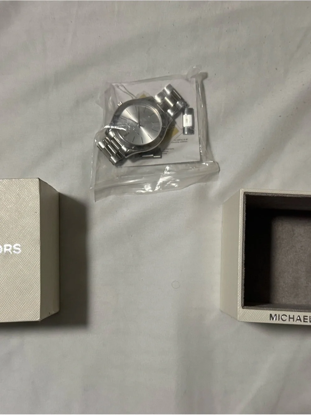 Michael Kors Men's Silver-Tone Stainless Steel Bracelet Watch